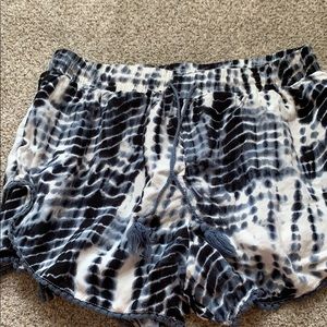 tie dye high wasted shorts
